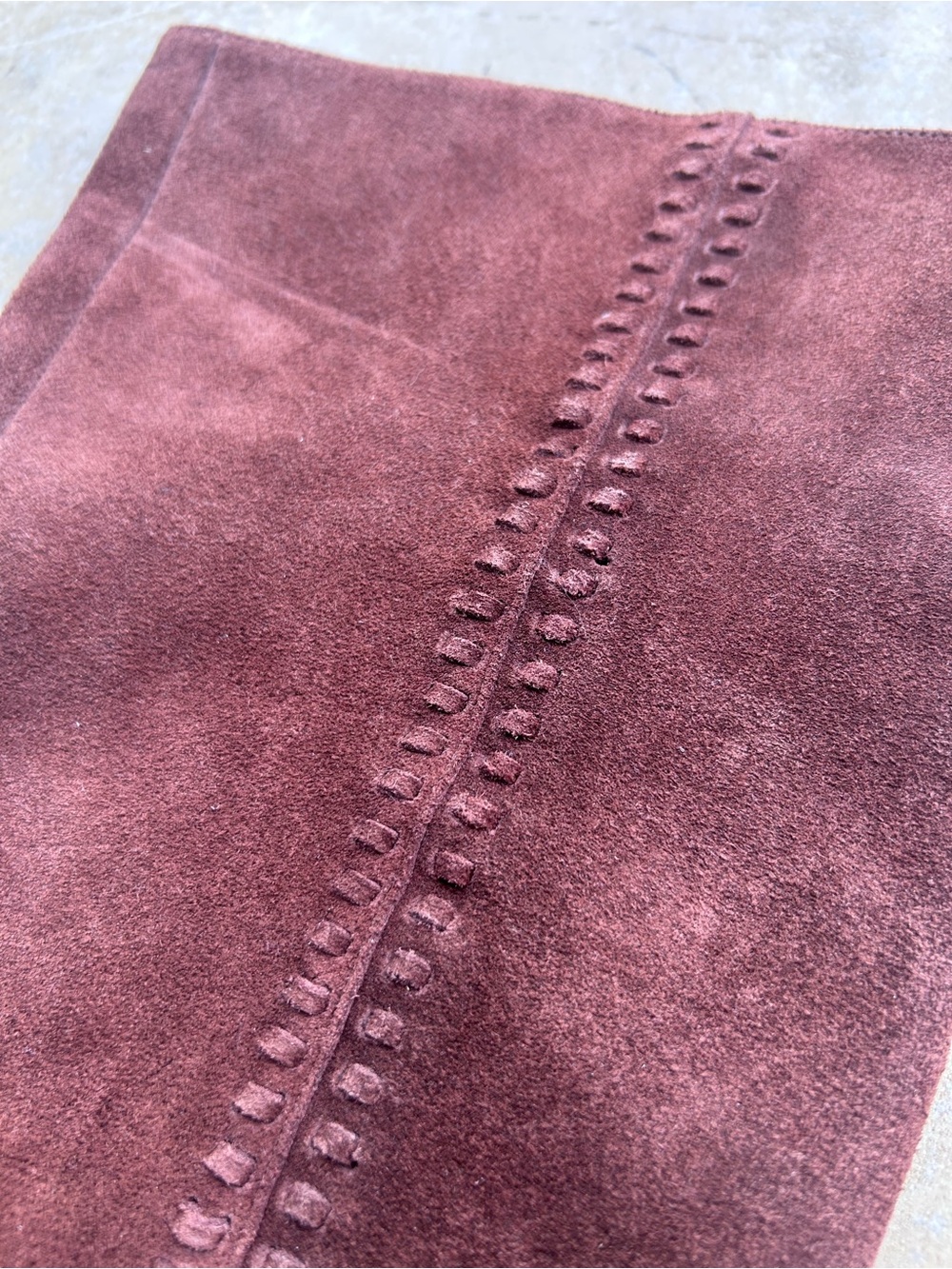 Vince Camuto Chestnut/Chocolate Suede Block-Heel Knee Boot - Picture 4 of 10